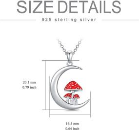 img 1 attached to Stylish Mushroom Necklace: Sterling Silver 🍄 Jewelry & Pendant for Women and Girls