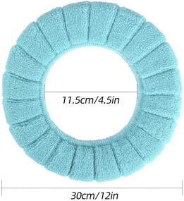 img 2 attached to 🚽 ZeeDix Thicker Toilet Seat Cover Set: Soft, Stretchable, and Comfortable Bathroom Pads in 5 Random Colors