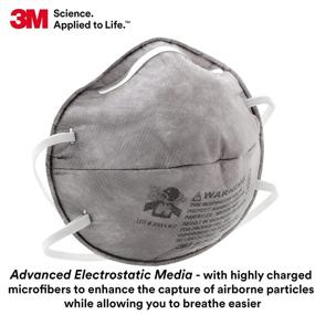 img 1 attached to 🌬️ 3M Particulate Respirator Nuisance Organic: Breathe Easy with Enhanced Protection