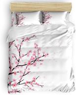 stylish blossoms pattern comforter pillowcases logo