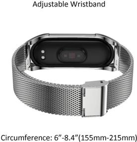 img 2 attached to 📿 MIJOBS Stainless Steel Metal Watch Band for Xiaomi Mi Band 6/5/4/3 - Replacement Strap for Mi Band 4 Global Version Bracelet - Stylish Wristband for Women and Men