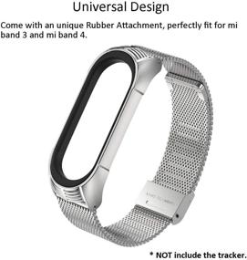 img 3 attached to 📿 MIJOBS Stainless Steel Metal Watch Band for Xiaomi Mi Band 6/5/4/3 - Replacement Strap for Mi Band 4 Global Version Bracelet - Stylish Wristband for Women and Men