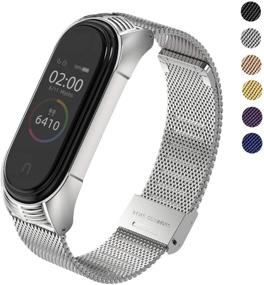 img 4 attached to 📿 MIJOBS Stainless Steel Metal Watch Band for Xiaomi Mi Band 6/5/4/3 - Replacement Strap for Mi Band 4 Global Version Bracelet - Stylish Wristband for Women and Men