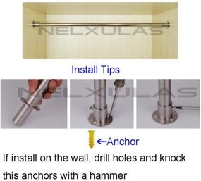 img 1 attached to 🧰 AX1 Stainless Steel Closet Rod Flange Holder for Pipe by NELXULAS