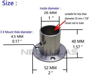 img 2 attached to 🧰 AX1 Stainless Steel Closet Rod Flange Holder for Pipe by NELXULAS