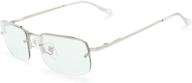 stay sleek and chic with the stylish small rectangular sunglasses - clear eyewear with spring hinge in a gift box package logo