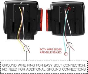 img 2 attached to 🚚 MAXXHAUL 50343: Submersible LED Trailer Lights for Trailers <80" Wide