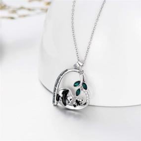 img 3 attached to 🐼 Adorable AOBOCO Funny Panda Mother Daughter Necklace with Austrian Crystal Embellishments: Perfect Birthday Jewelry Gift for Daughter and Stepdaughter