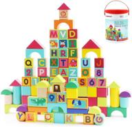 🔤 enhance early learning with wooden building blocks toddlers alphabet logo