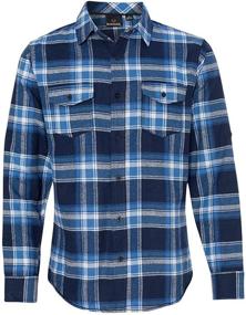 img 2 attached to 👕 Get Stylish with Burnside Yarn Dyed Sleeve Flannel Shirt B8210 – Trendy Men's Clothing for Shirts