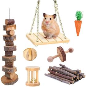 img 4 attached to Supmaker Natural Hamster Accessories Chinchillas