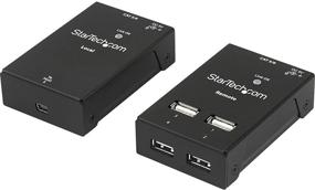 img 3 attached to 🔌 StarTech.com 4-Port USB 2.0 Extender - 165ft (50m) USB Over Cat5/Cat6 Extender - Compact USB 2.0 Over Ethernet Extender (USB2004EXTV),Black: Enhanced Connectivity and Extended Range for USB Devices