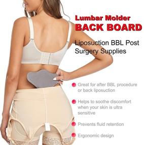 img 1 attached to 💪 Lipo Foam Back Board Lumbar Molder BBL Backboard: Effective Compression Liposuction Recovery Aid, Grey