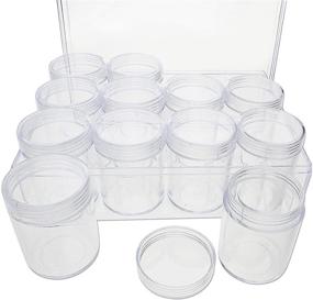 img 4 attached to 📦 The Beadsmith Personality Case - Transparent Storage Organizer Box, 6.25 x 4.75 x 2.1 inches - Includes 12 Small Containers with Lids - 1.5 x 2 inches, Bead Holder