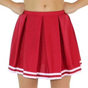 img 3 attached to Danzcue Women's Knit Pleated Cheerleading Uniform Skirt