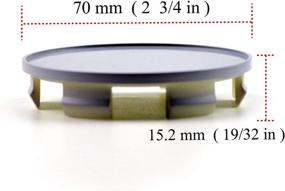 img 2 attached to 🔴 Серые крышки центральных колесных узлов для Pilote Elemment, Pilot и CR-V - набор из 4 шт. (70 мм и 64 мм) - Прямая замена для колес с 15" дисками, имеющими 5 спиц (#44732-SXO-JO10)