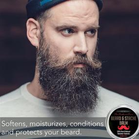 img 2 attached to 🧔 Non-Greasy Natural Beard Balm for Men - Beard Wax and Conditioner for Growth with Amber Musk Scent - Cruelty-Free, Softening Beard Care by Pure Body Naturals, 1.75oz