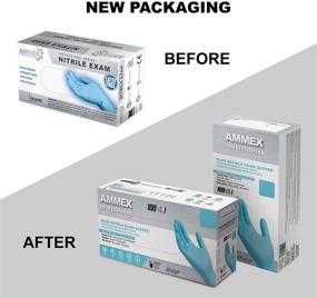 img 3 attached to 💙 AMMEX Blue Nitrile Disposable Exam-Grade Gloves - Latex & Powder Free, 3 Mil Thickness, Food-Safe, Lightly-Textured, Non-Sterile