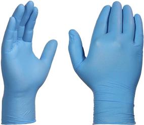 img 2 attached to 💙 AMMEX Blue Nitrile Disposable Exam-Grade Gloves - Latex & Powder Free, 3 Mil Thickness, Food-Safe, Lightly-Textured, Non-Sterile