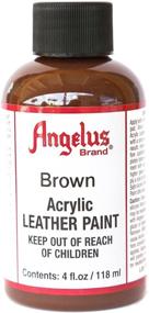 img 1 attached to Angelus BCAC16744 Acrylic Leather Paint 4Oz Brown