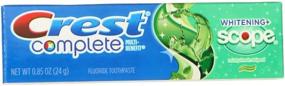 img 3 attached to Crest Complete Multi-Benefit Toothpaste: Whitening + Scope, Minty Fresh, 🦷 0.85 oz (Pack of 2) – Complete Dental Care in One!