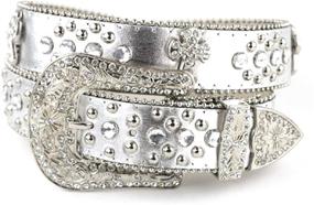 img 1 attached to 💎 Sparkling Rhinestone Cross Charm: Stylish Leather Women's Belt Accessories