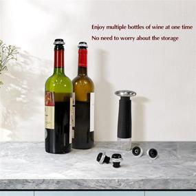 img 3 attached to 🍷 Secura Wine Bottle Stoppers and Vacuum Wine Saver Pump Set with 6 Stoppers for Extended Wine Preservation