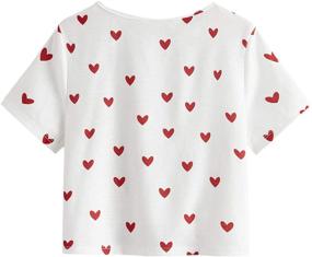 img 3 attached to 👚 Heart Sleeve Girls' Casual Clothing Tops, Tees & Blouses by Milumia