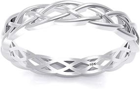 img 3 attached to Solid Eternity Celtic Stackable Wedding