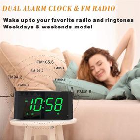 img 1 attached to 🕰️ SICSMIAO Digital Alarm Clock Radio with FM Radio, 3 Color Displays, 7 Color Night Light, Dual USB Charging Ports, Sleep Timer, Dimmer, Snooze, Battery Backup - Ideal Alarm Clocks for Bedrooms, Kids, and Elderly