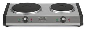 img 3 attached to 🔥 Waring Commercial WDB600 Cast Iron Double Burner - Powerful 1300W Large Burner and 500W Small Burner - 120V, 5-15 Phase Plug - Efficient Cooking Solution