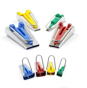 img 3 attached to 🧵 Fabric Bias Tape Maker Tool Set for Sewing Quilting - Sizes 6mm, 12mm, 18mm, 25mm - Quilting Bias Binding Set