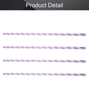 img 1 attached to Fielect Deep Purple Twisted Line Acrylic Round Rod Standard Plexiglas PMMA Bar Tolerance For DIY 6Mm Diameter 250Mm Height 4Pcs