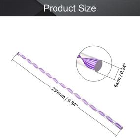 img 3 attached to Fielect Deep Purple Twisted Line Acrylic Round Rod Standard Plexiglas PMMA Bar Tolerance For DIY 6Mm Diameter 250Mm Height 4Pcs