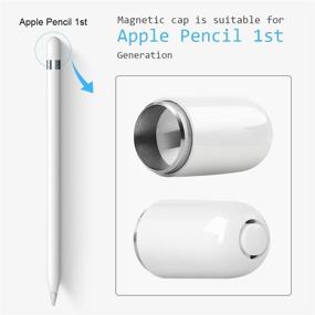 img 3 attached to 🖊️ MJKOR Magnetic Replacement Cap and Charging Adapter for Apple Pencil 1st: Enhance Your Drawing Experience!