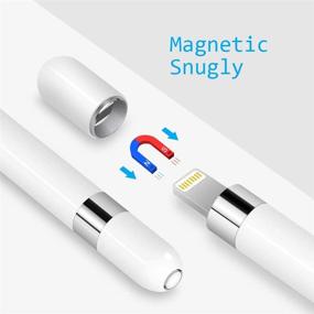 img 2 attached to 🖊️ MJKOR Magnetic Replacement Cap and Charging Adapter for Apple Pencil 1st: Enhance Your Drawing Experience!