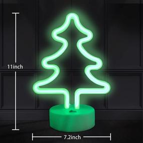 img 3 attached to 🎄 TIDYON Neon Sign Christmas Tree - LED Neon Nightlight USB Charging/Battery Powered - Colorful Lightning Shape - Indoor Décor for Bedroom, Living Room - Ideal for Christmas, Halloween, Birthday