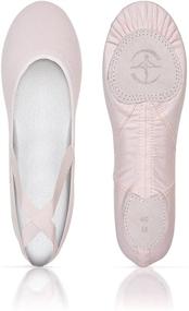 img 3 attached to WMVESSAL36 Girls' Stretch Canvas Ballet Slippers: Comfortable and Stylish Shoes for Young Dancers