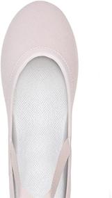 img 1 attached to WMVESSAL36 Girls' Stretch Canvas Ballet Slippers: Comfortable and Stylish Shoes for Young Dancers