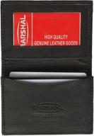 leather business holder expandable wallet logo
