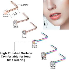 img 2 attached to 💍 ONESING 24-Count 20G Nose Rings for Women - Hoop Rings, Piercing Jewelry, Studs and Screws - Fashion Nose Ring Hoops for Women and Men - 316L Stainless Steel
