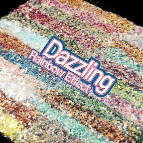 img 2 attached to 💎 LEOBRO Opal Chunky Glitter Set - 24 Colors, Sparkle for Resin, Slime, Tumbler, Jewelry Making