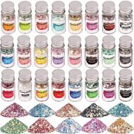 💎 leobro opal chunky glitter set - 24 colors, sparkle for resin, slime, tumbler, jewelry making logo