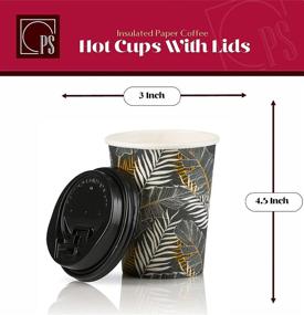 img 1 attached to ☕ Posh Setting Disposable Coffee Hot Cups with Lids, 10 Oz - Pack of 50. Insulated Office Coffee Cups for To-Go, Paper Beverage Cups for Hot or Cold Drinks