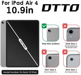 img 3 attached to 📱 DTTO iPad Air 4 Case: Extra Protective and Slim Cover with Pencil Holder, Magnetic Closure, and 6 Stand Angles in Black