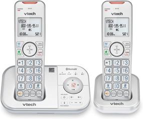 img 4 attached to VTech VS112-27 DECT 6.0 Беспроводный телефон для дома с автоответчиком, блокировкой звонков, идентификацией вызывающего, Bluetooth, интеркомом и подключением к сотовому телефону - серебряный и белый