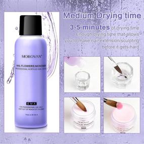 img 3 attached to 💅 Не желтеющая жидкость Morovan Monomer для акриловых ногтей - 2 шт. по 2,5 унций для акрилового порошка без MMA, со средним временем высыхания