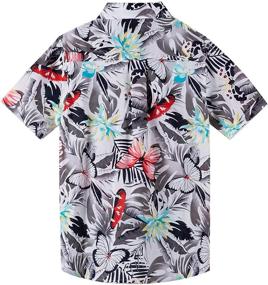 img 3 attached to 🌺 Vibrant Spring Gege Sleeve Hawaiian Cartoon Boys' Clothing - Trendy and Stylish!