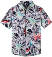 🌺 vibrant spring gege sleeve hawaiian cartoon boys' clothing - trendy and stylish! logo