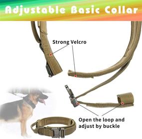 img 2 attached to SunteeLong Nylon Pet Dog Collars - Adjustable Military Padded Thick Dog Collar with Tactical Metal Buckle, Handle for Dog Training - Small Medium Large Dogs